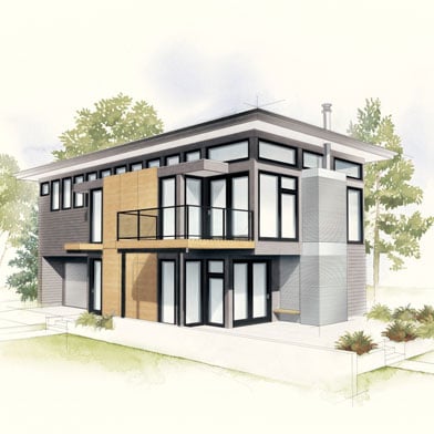 illustration of modern home