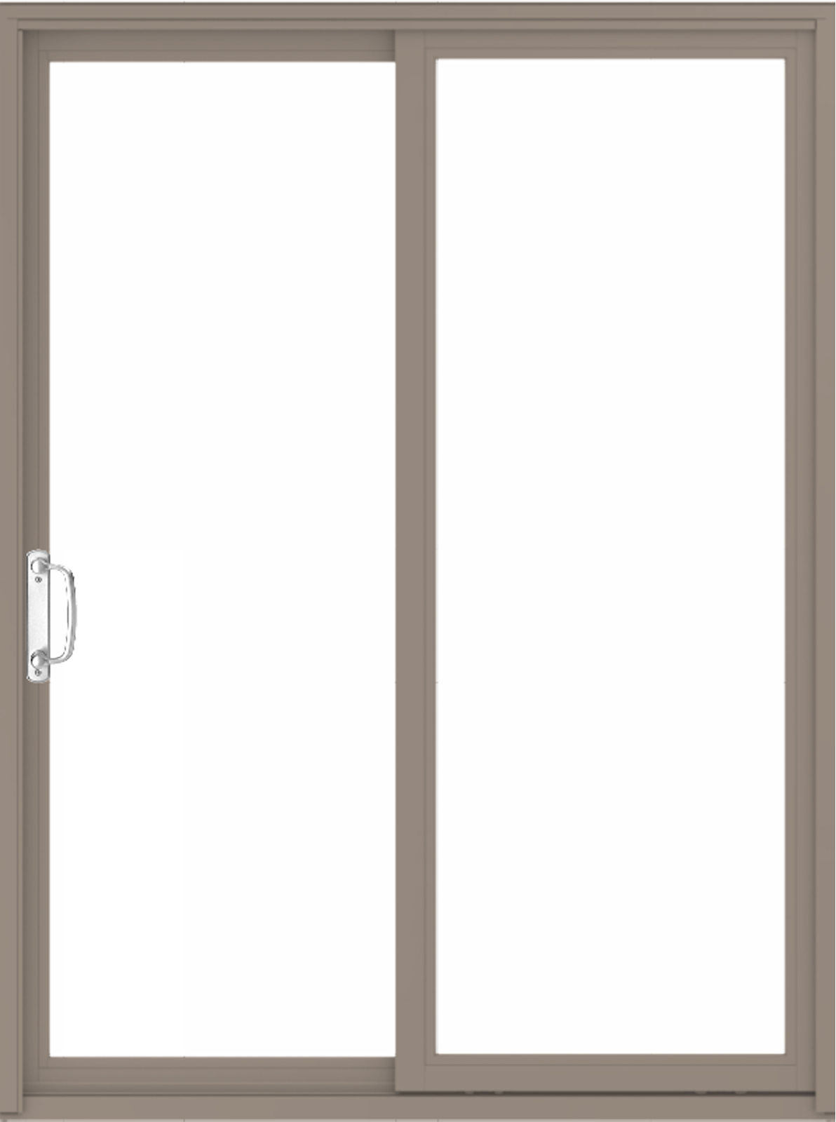 Narroline exterior patio door in color sandtone