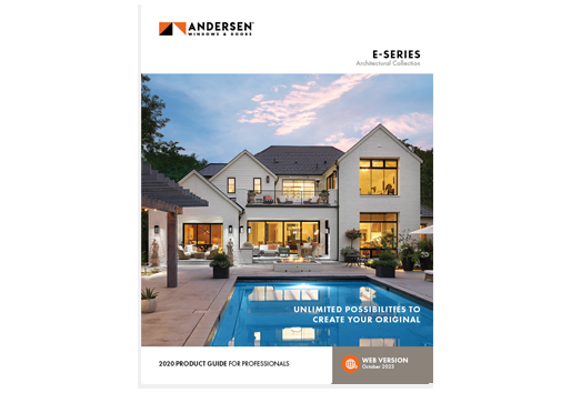 screenshot of andersen e-series product guide cover